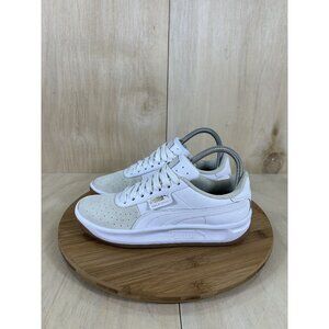 Puma California Exotic Whisper White Leather Athletic Shoes Womens Size 6.5